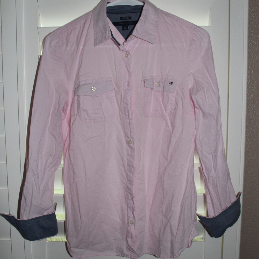 Top Tommy Hilfiger pink blouse